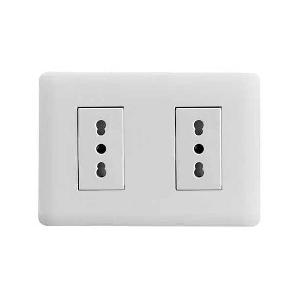 Enchufe Doble Bipaso 10A/16A 250V STANFORD Clasico