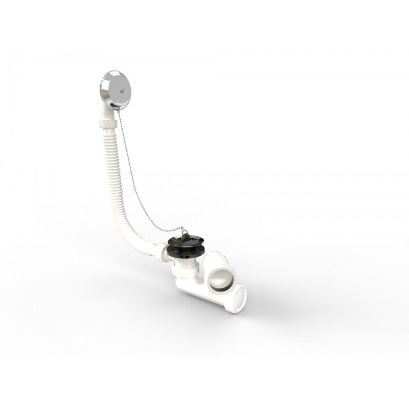 Desagüe Tina 1 1/2" con Rebalse y Sifón orientable