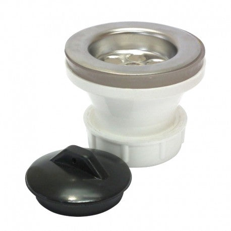 Desague 1-1/2" Rejilla Inoxidable con Tapón