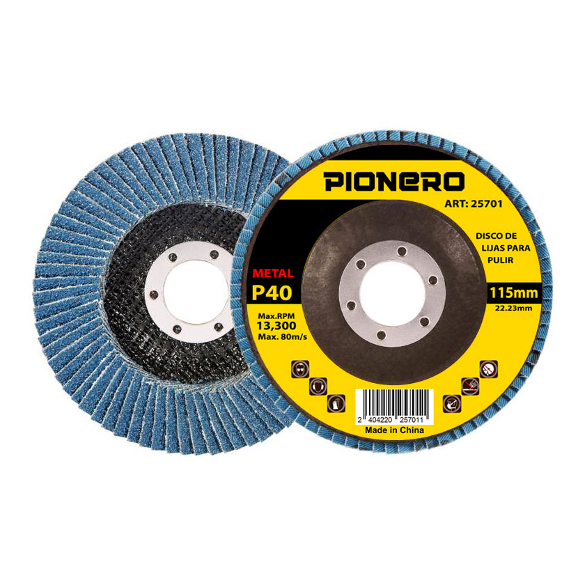 Disco lija flap P/Metal 115mm P40