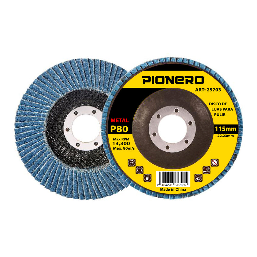 Disco lija flap P/Metal 115mm P80