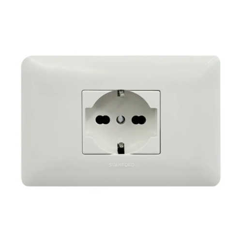 Enchufe Schuko 16A 250V Stanford Blanco