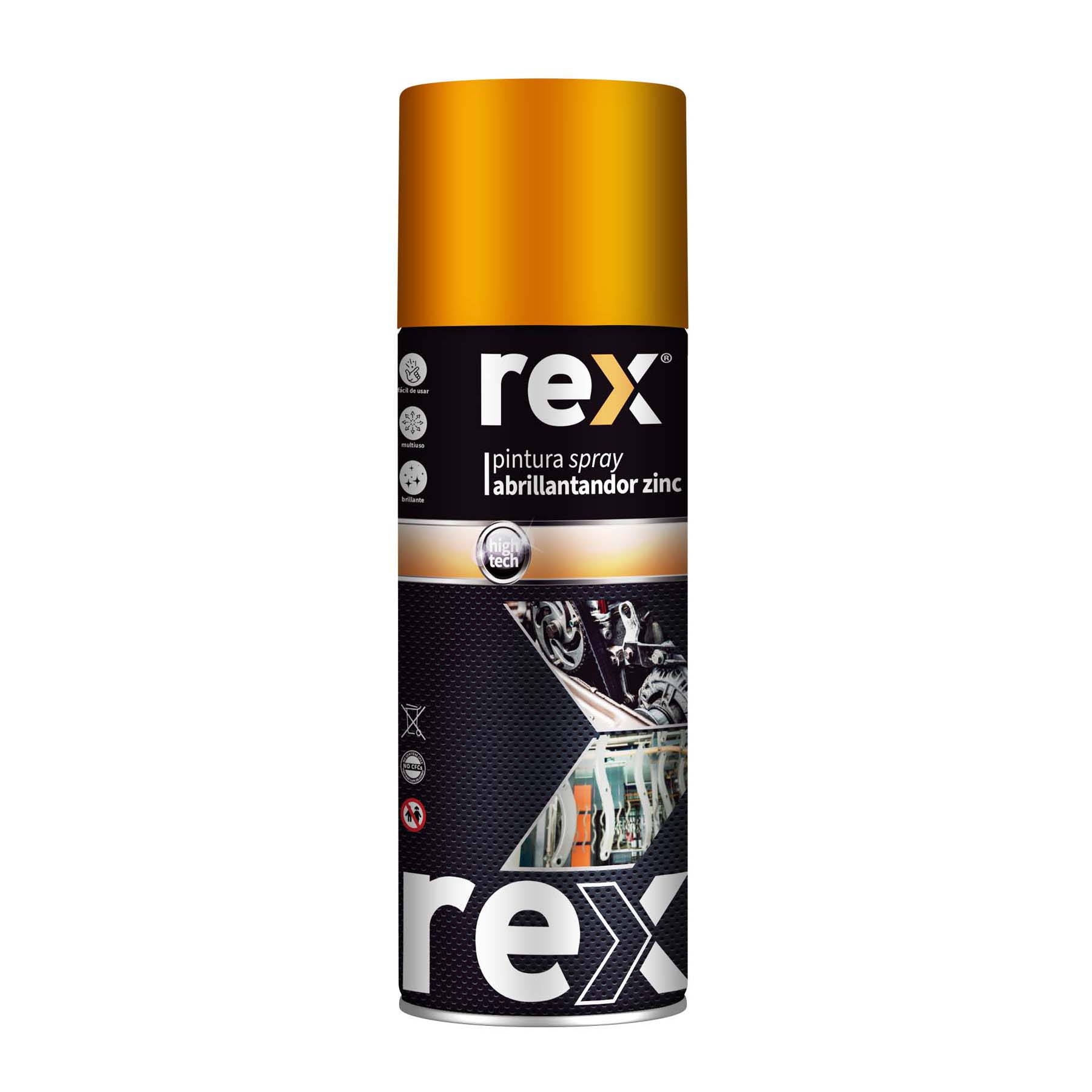 Pintura Spray Abrillantador Zinc 400 ML.