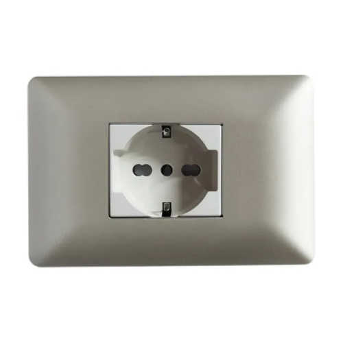 Enchufe Schuko 16A 250V STANFORD Champagne