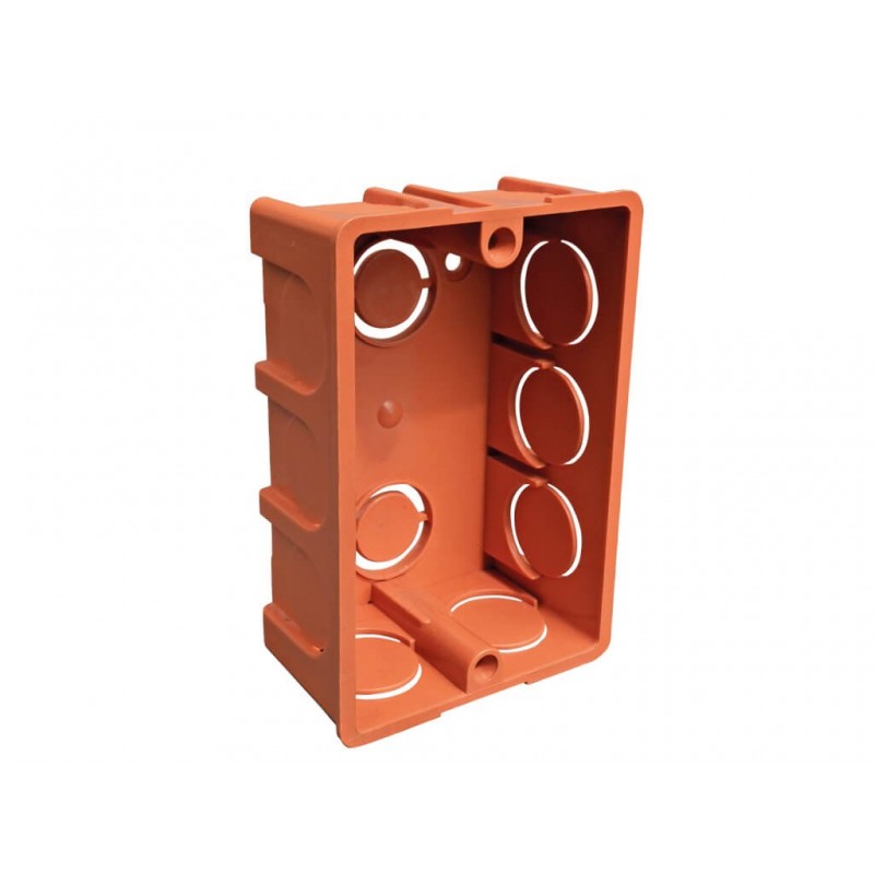 Caja eléctrica tabique con naranja