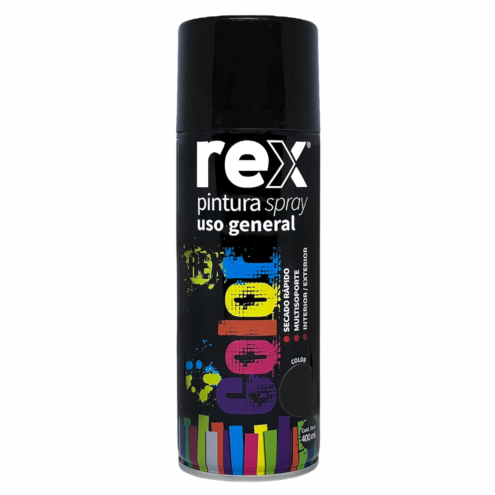 Pintura Spray Uso General Negro Brillante 400 ML