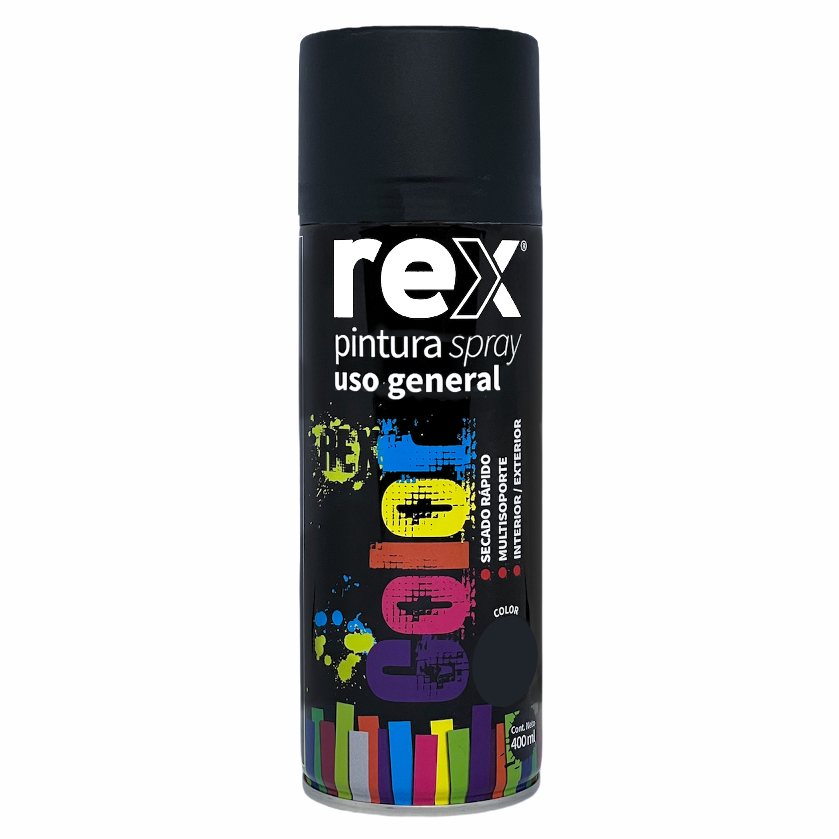 Pintura Spray Uso General Negro Mate 400 ML