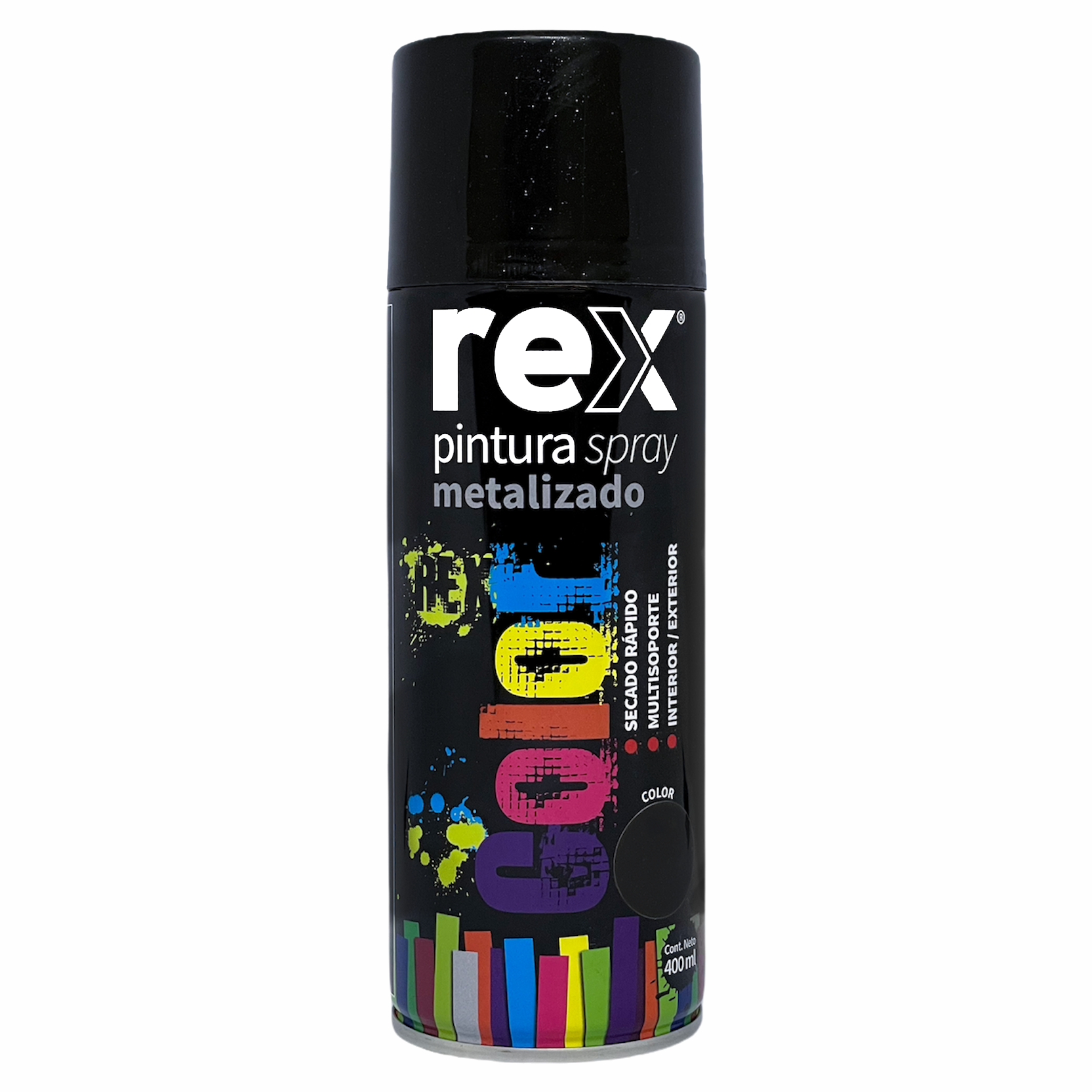 Pintura Spray Metalizado Negro 400 ML
