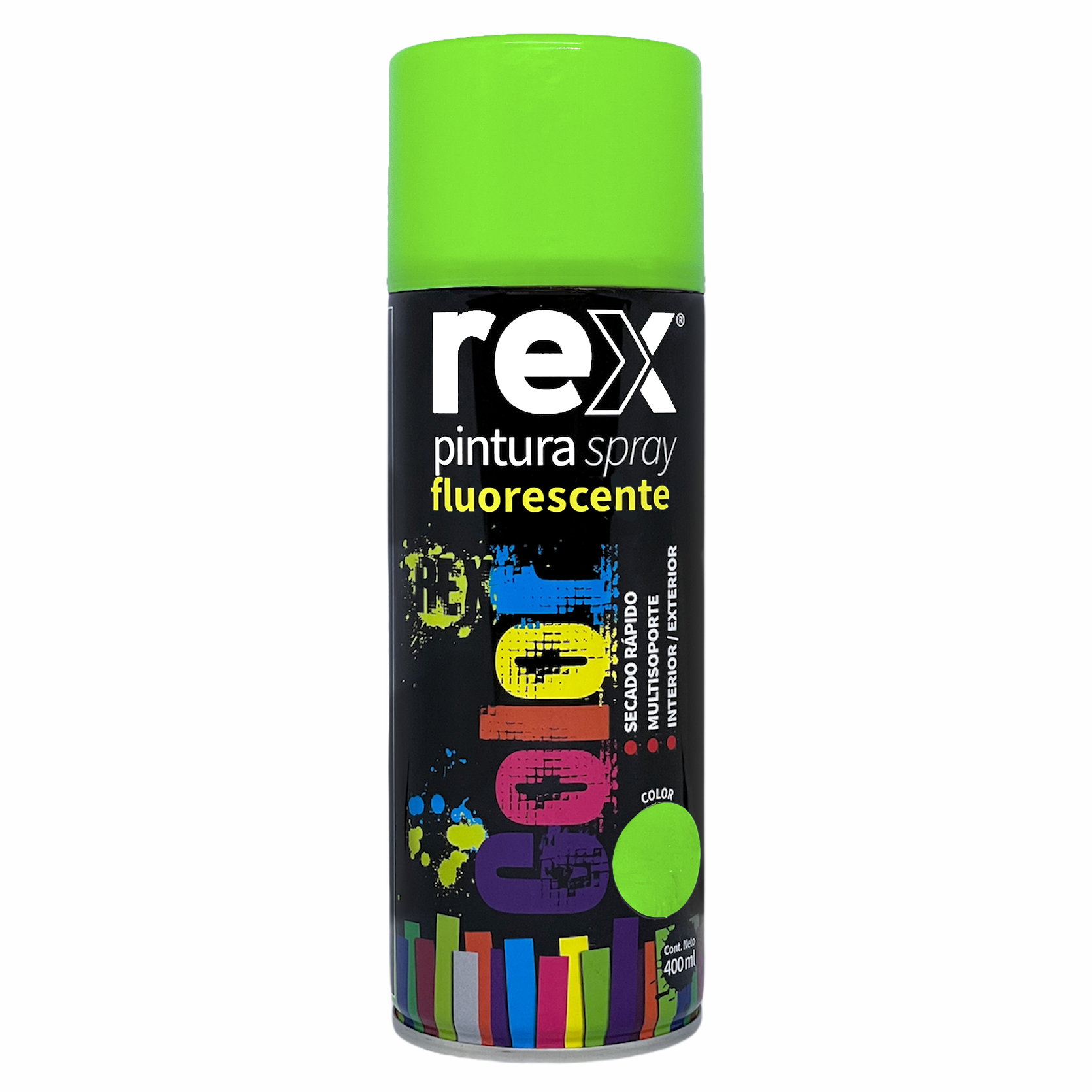 Pintura Spray Fluorescente Verde 400 ML