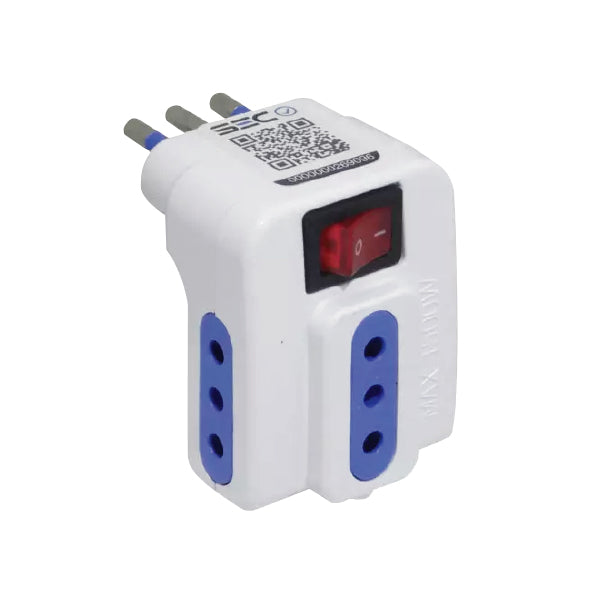 Enchufe Adaptador Triple con Interruptor 10A – 250V Stanford