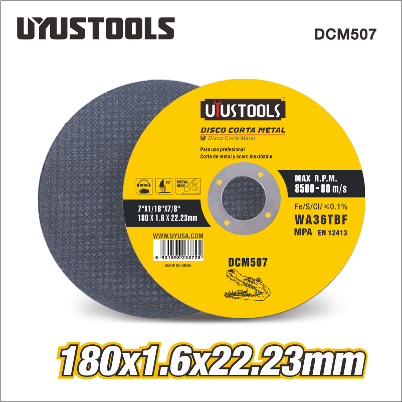 Disco corta metal 180x1.6x22.23 mm