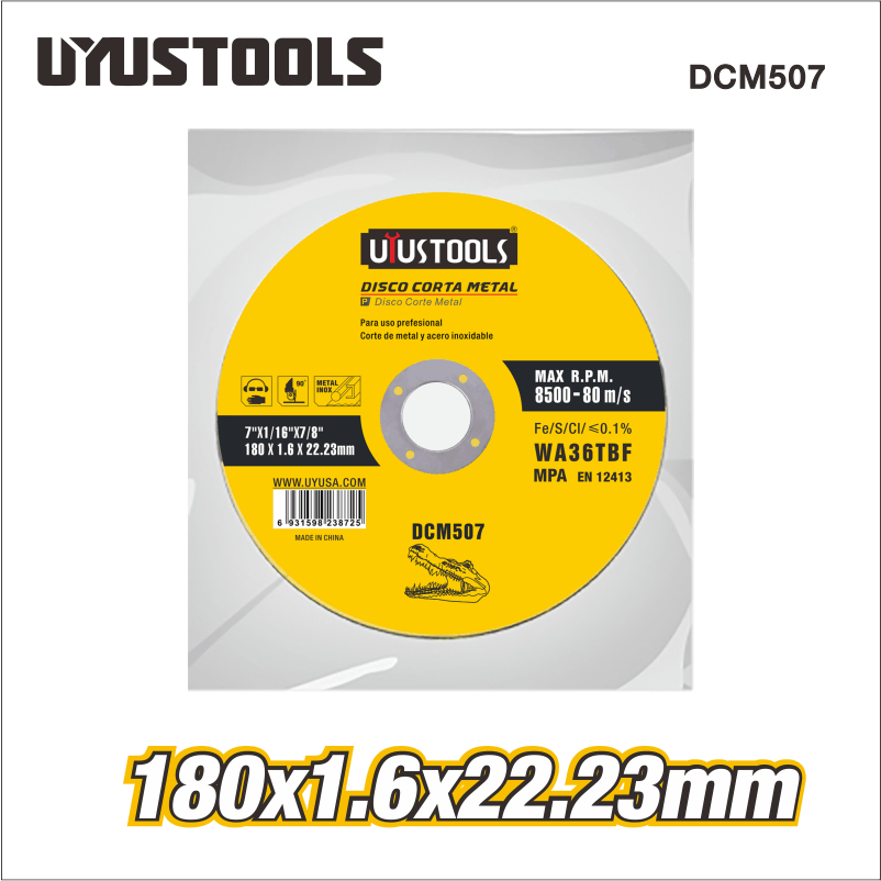 Disco corta metal 180x1.6x22.23 mm