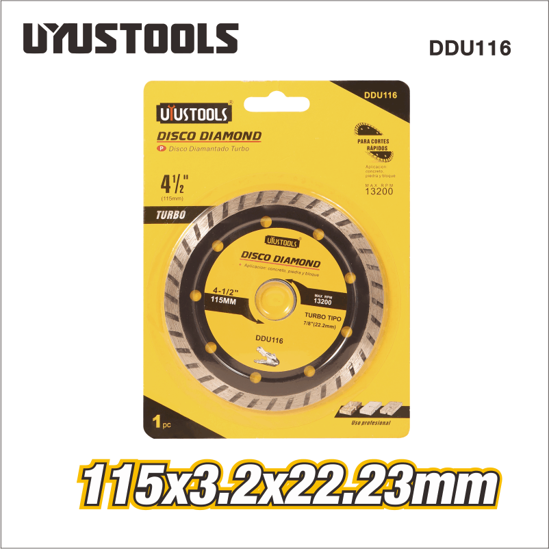 Disco de diamante Turbo 4.5" (115 mm)