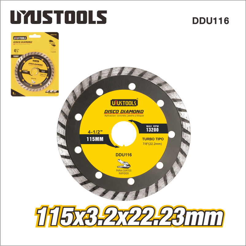 Disco de diamante Turbo 4.5" (115 mm)