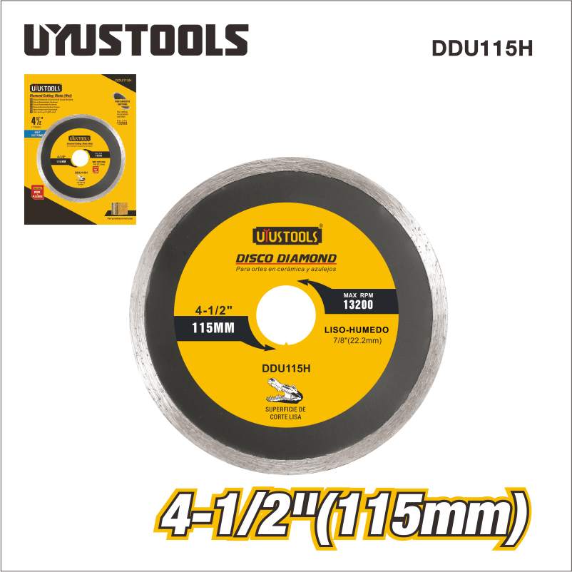 Disco de diamante Húmedo 4.5" (115 mm)