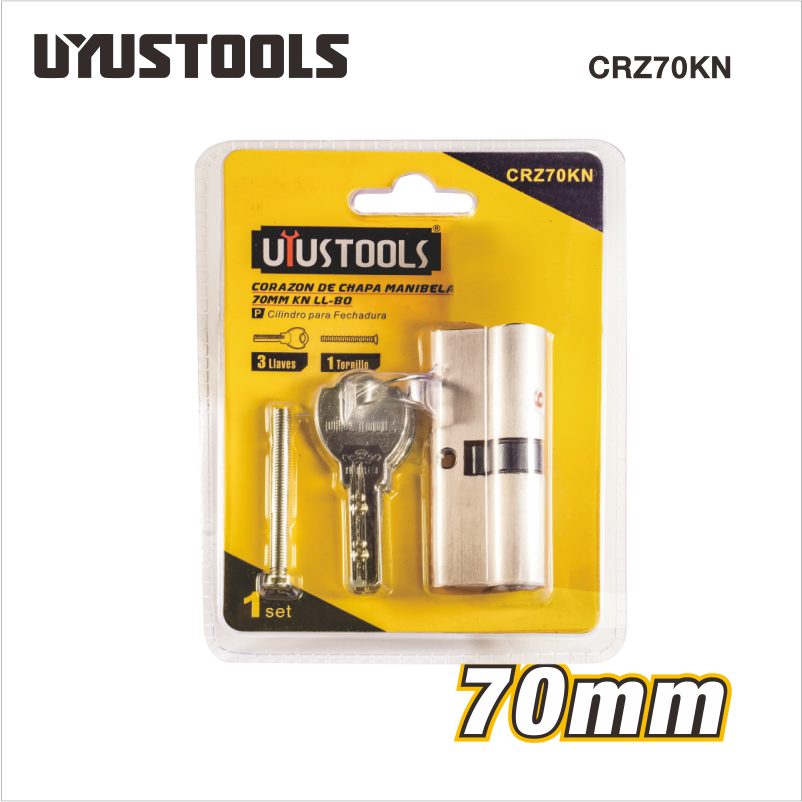 Cilindro de llave 70 mm Doble Cilindro