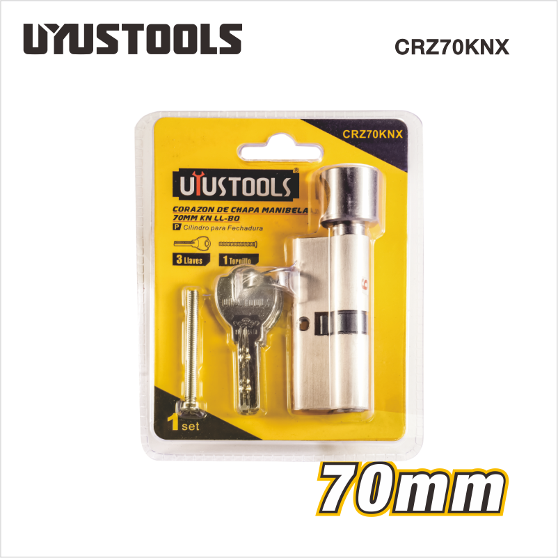 Cilindro de llave 70 mm Cilindro con Muelle