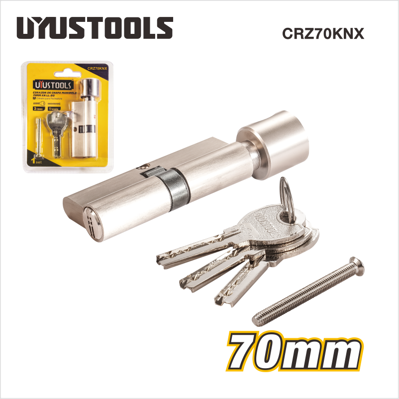 Cilindro de llave 70 mm Cilindro con Muelle