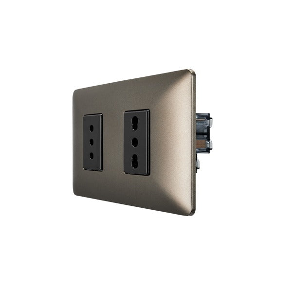 Enchufe Simple 10A + Enchufe Simple Bipaso 10A/16A 250V STANFORD Cafe