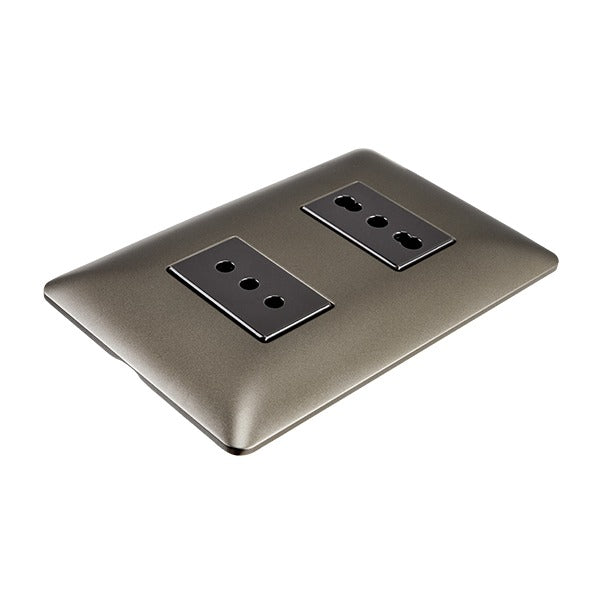 Enchufe Simple 10A + Enchufe Simple Bipaso 10A/16A 250V STANFORD Cafe
