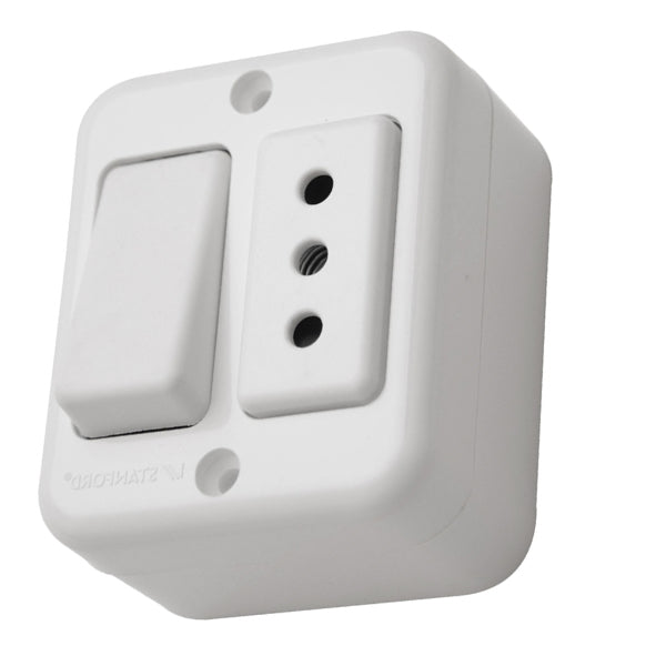 Interruptor Simple 9/12 + Enchufe Simple 10A 250V