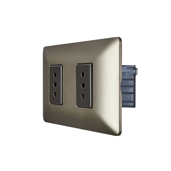 Enchufe Doble 10A 250V STANFORD Café