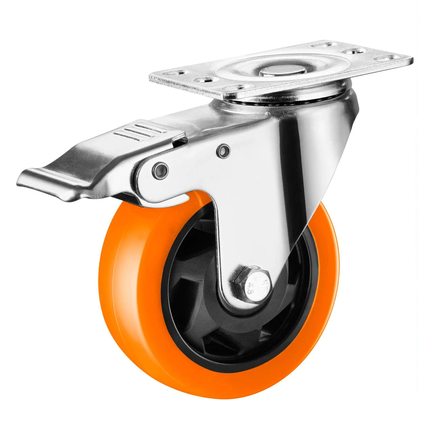 Rueda Giratoria Con Freno 4"