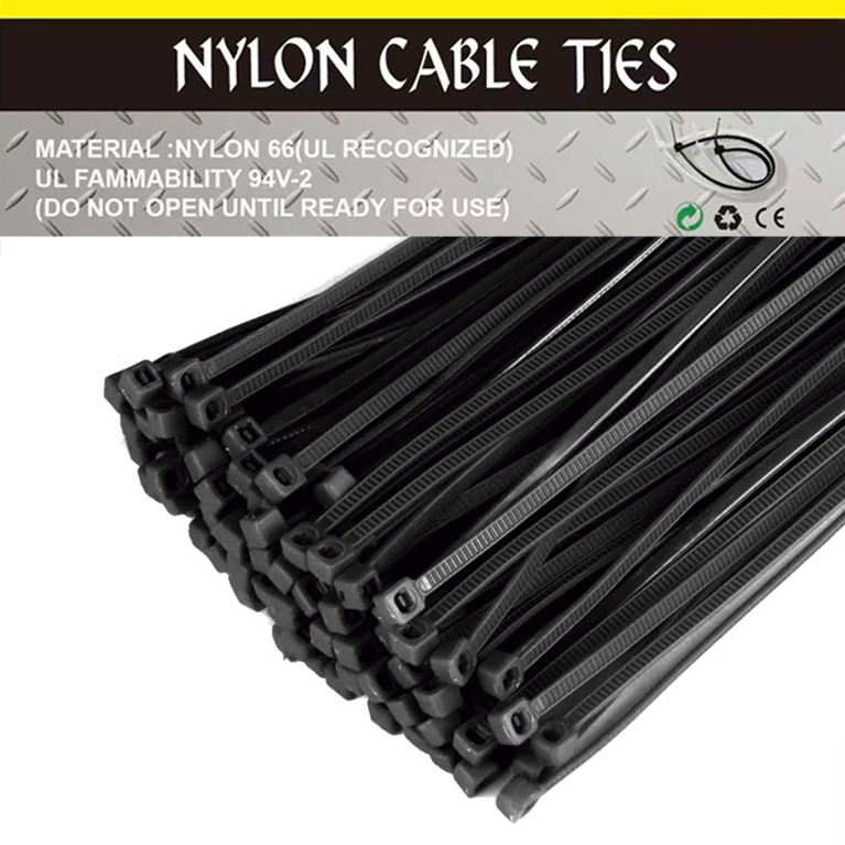 Amarra Plastica 4.8x200mm Negro 100pcs