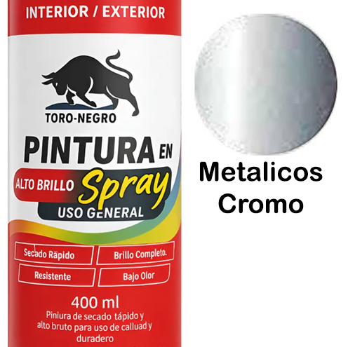 Pintura Spray Metalico Cromo 400 ML