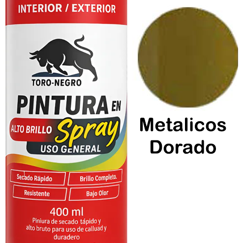 Pintura Spray Metalico Dorado 400 ML