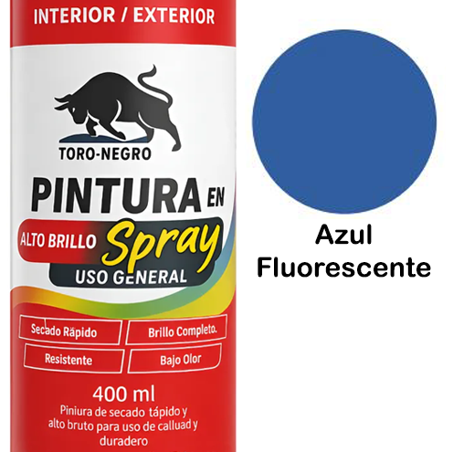 Pintura Spray Fluorescente Azul 400 ML