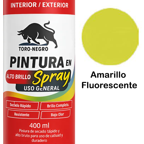 Pintura Spray Fluorescente Amarillo 400 ML