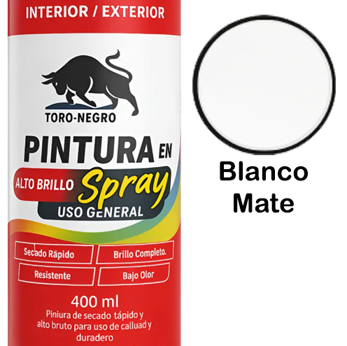 Pintura Spray Uso General Blanco Mate 400 ML