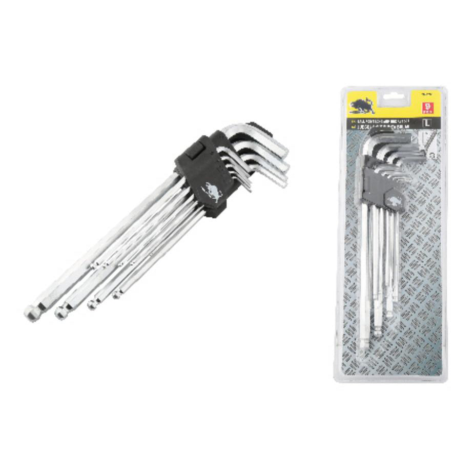 Juego Llave Punta Bolas 9 pcs 1.5-10mm L