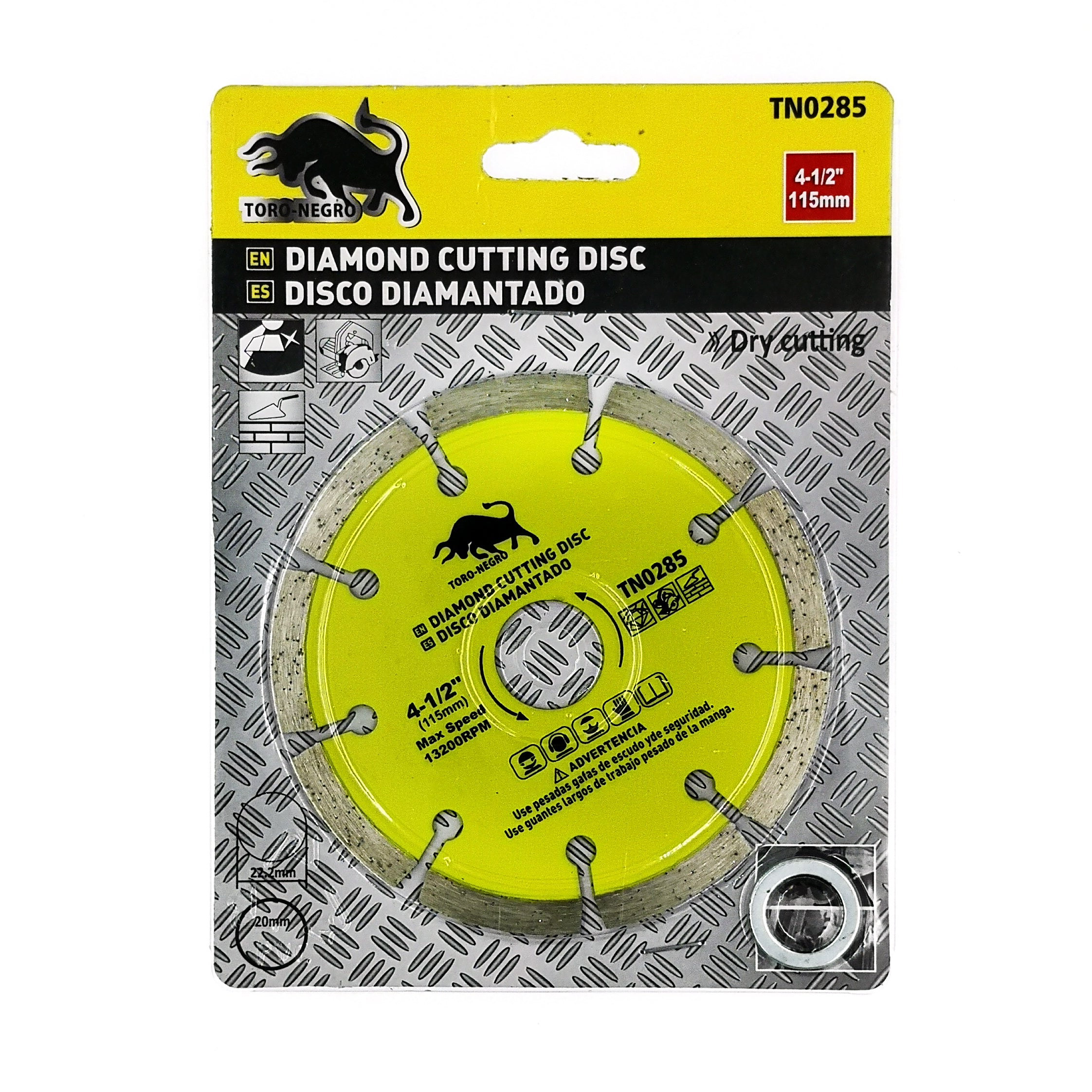 Disco Diamantado 4.5"  115mm Corte en Seco