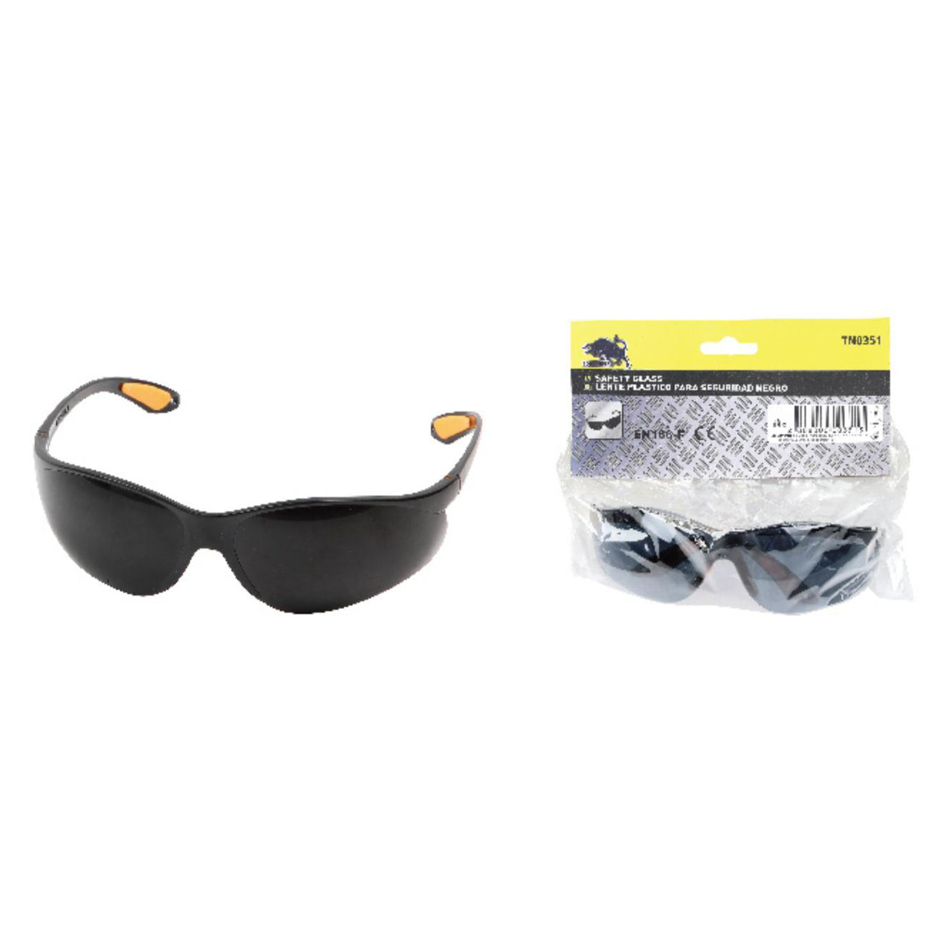 Lente Plastico Para Seguridad Negro