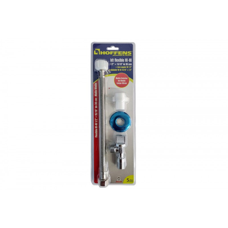 Kit Llave Angular + Flexible de Vinilo HI-HI 1/2"X15/16" 30 cm - Vinilo