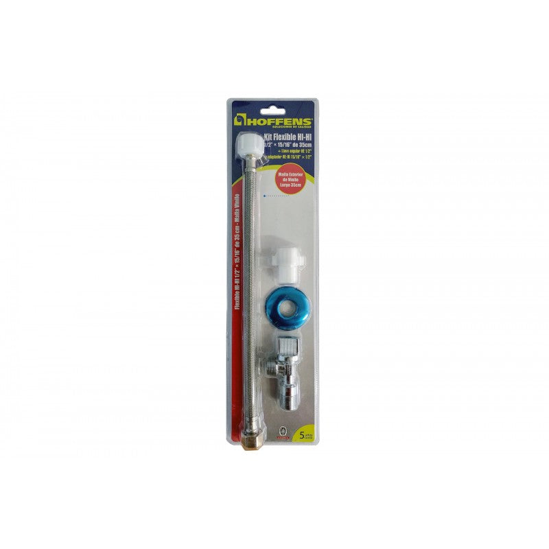 Kit Llave Angular + Flexible de Vinilo HI-HI 1/2"X15/16" 35 cm - Vinilo