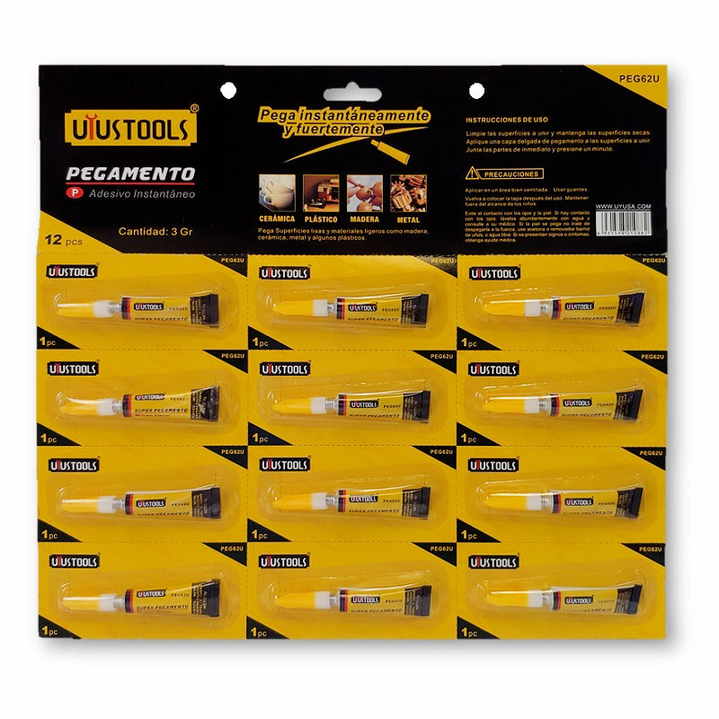 Adhesivo Instantáneo 2 gr. 12pcs